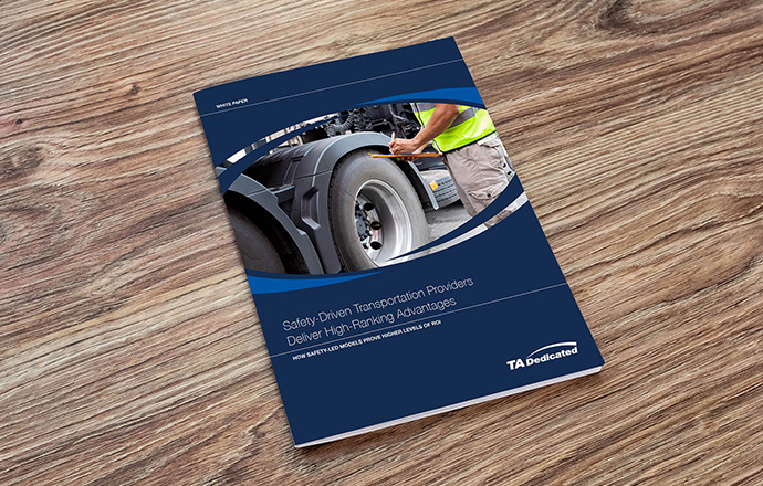 A white paper titled "Safety-Driven Transportation Providers Deliver High-Ranking Advantages"